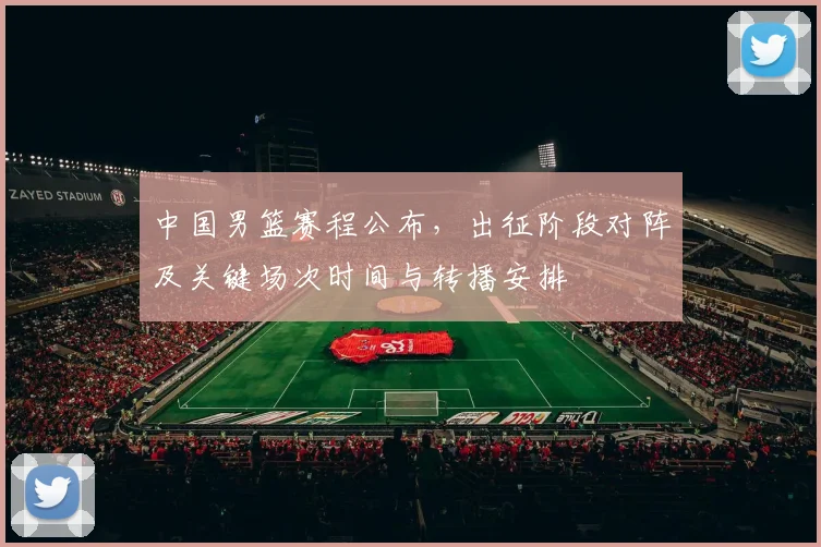 中国男篮赛程公布,出征阶段对阵及关键场次时间与转播安排